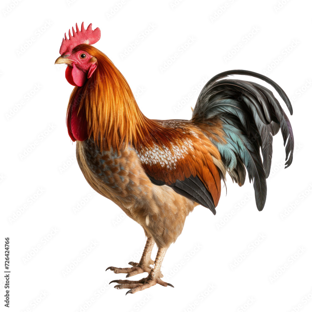 rooster on transparent background