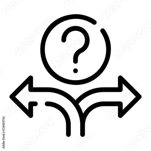 decision making line icon