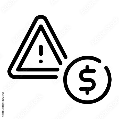 financial risk line icon