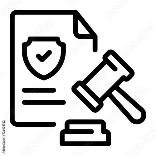 legal compliance line icon