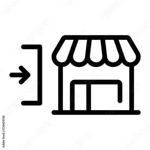 market penetration line icon