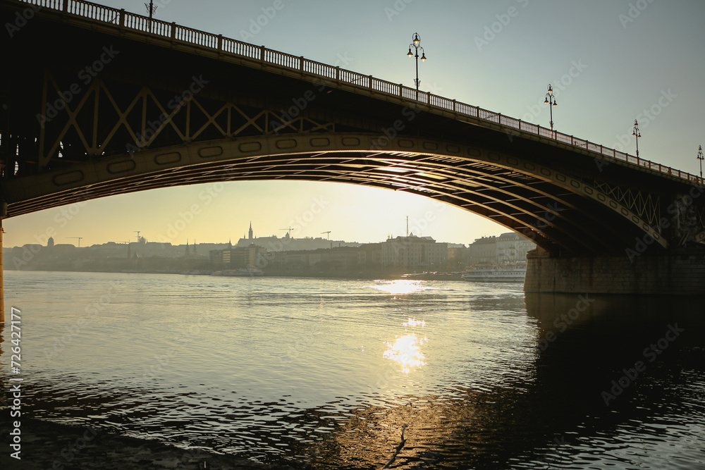 Fototapeta premium bridge at sunset