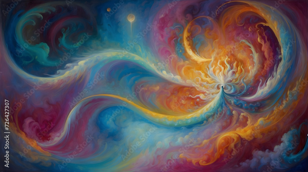 colourrful swirl with many colours
