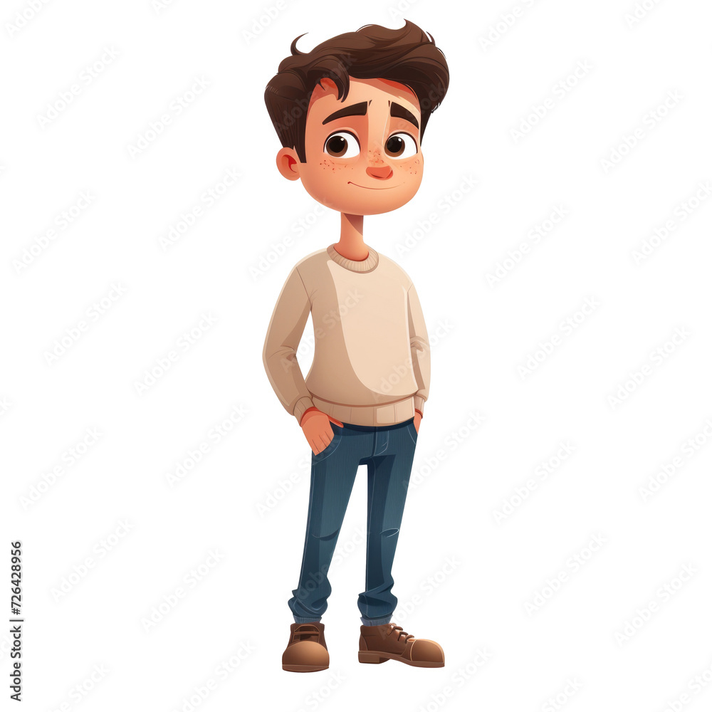 Cartoon man isolated on a transparent or white background, png Cartoon man isolated on a transparent or white background, png