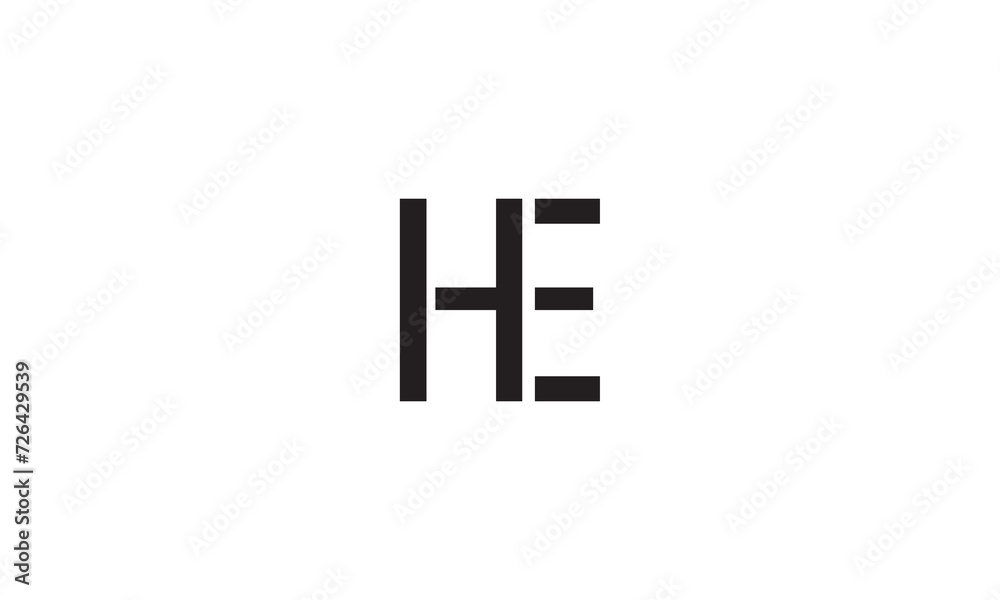 Obraz premium HE, EH , H , E , Abstract Letters Logo Monogram