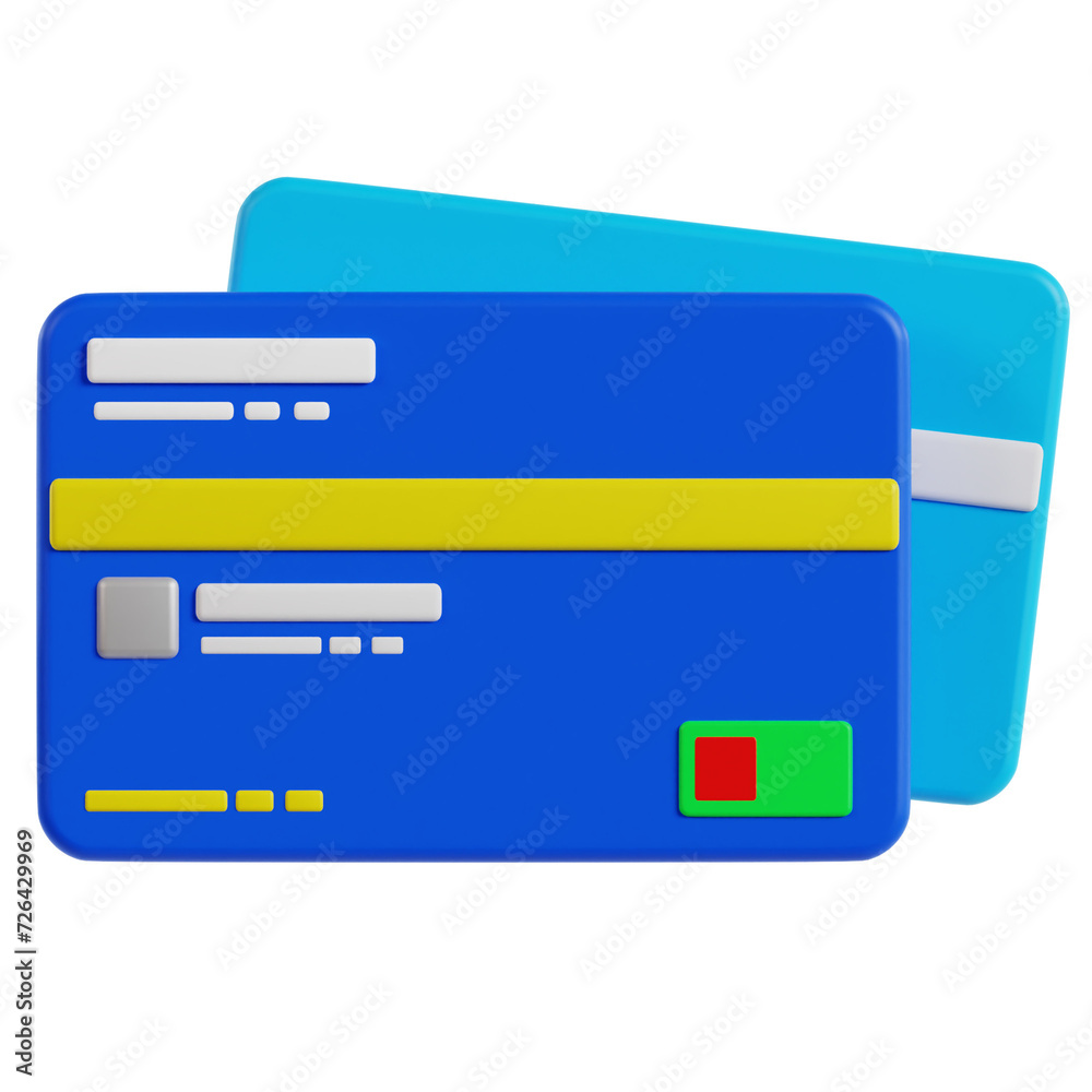 Credit Card financial online payment 3d icon