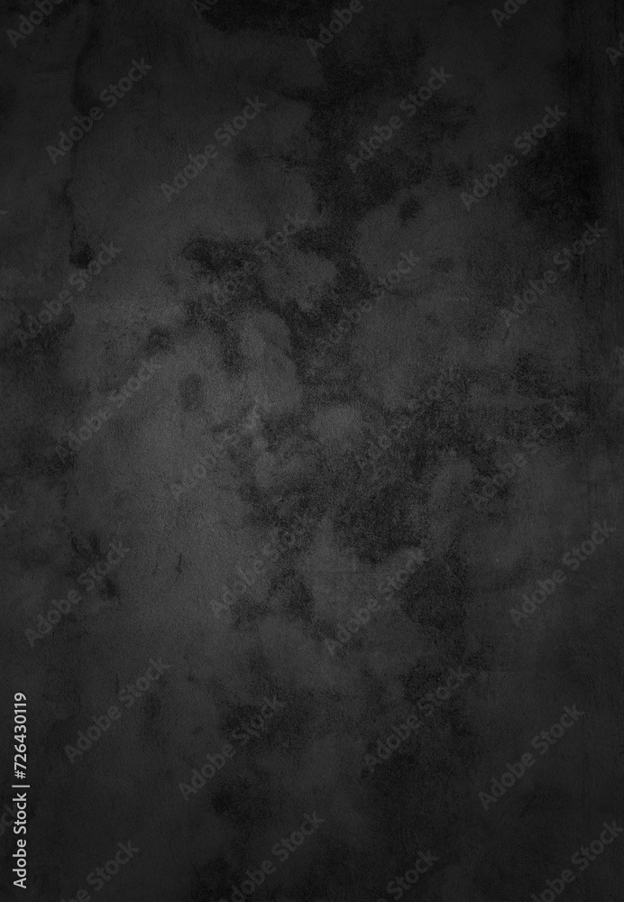 Abstract painted wall surface. Vintage grunge concrete black wall texture.