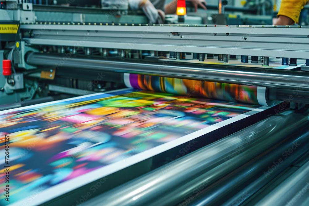 Workers manage data input, Variable data printing factory, digital printing presses equipped for personalized content. Workers manage data input, Variable data printing factory, digital printing presses equipped for personalized content.