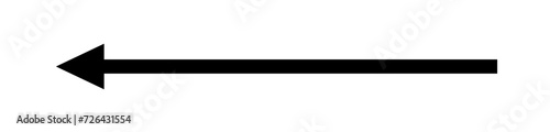 Black arrow long pointing right. Arrow shape element. Vector