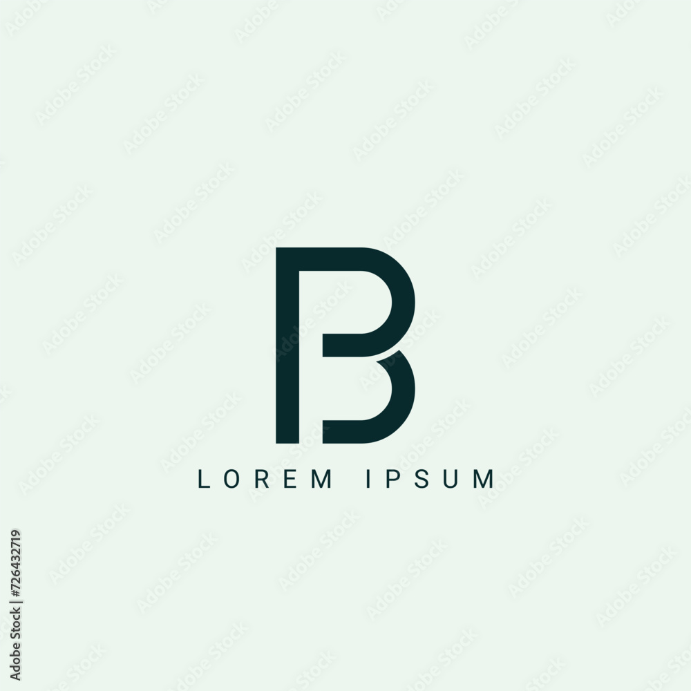 PB BP P B abstract vector logo monogram template PB BP P B abstract vector logo monogram template