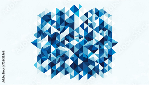 青と白の幾何学模様 背景、壁紙 （ AI生成画像 ）