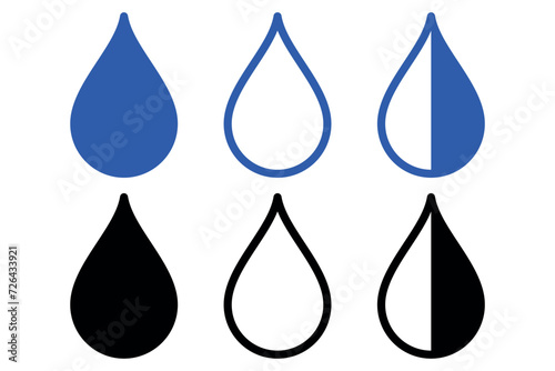 Droplet shape in three styles