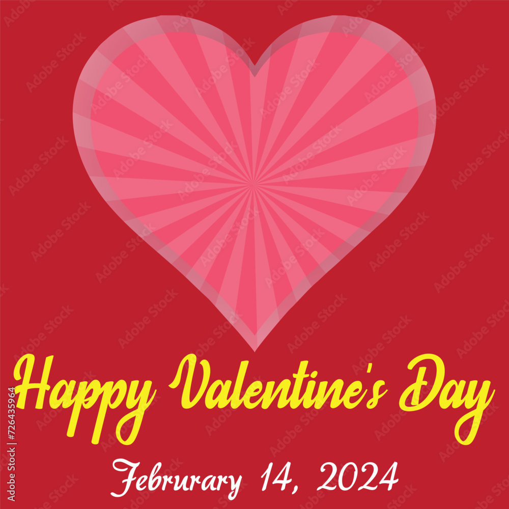 Radiant Love: A Timeless Valentine's Day Vector for 2024, Celebrate love with our vibrant Valentine's Day vector. A radiant pink heart takes center stage against a solid red background. Radiant Love: A Timeless Valentine's Day Vector for 2024, Celebrate love with our vibrant Valentine's Day vector. A radiant pink heart takes center stage against a solid red background.