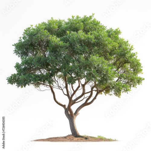 Image of Syzygium cumini  L.  Skeels   Black Plum  trees against a clean white background. Expressing the natural beauty of olive branches and leaves