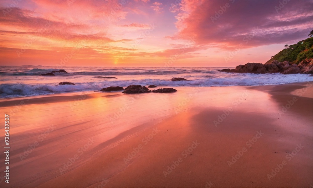 Beautiful tropical beach with white sand,