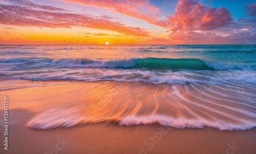 Beautiful tropical beach with white sand 