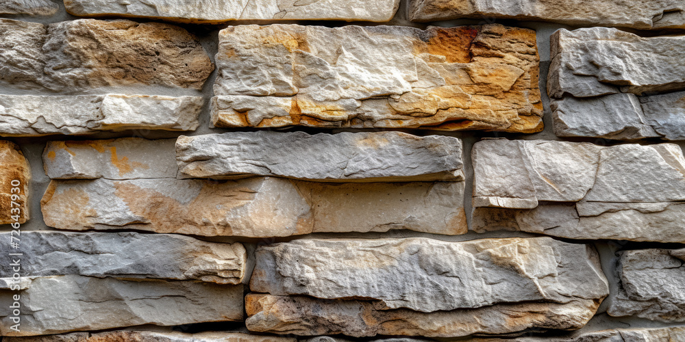Fototapeta premium Texture Of Stone Limestone Wall With Stones For Background Created Using Artificial Intelligence