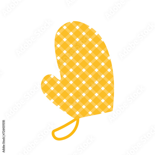 Yellow Oven Mitt Icon
