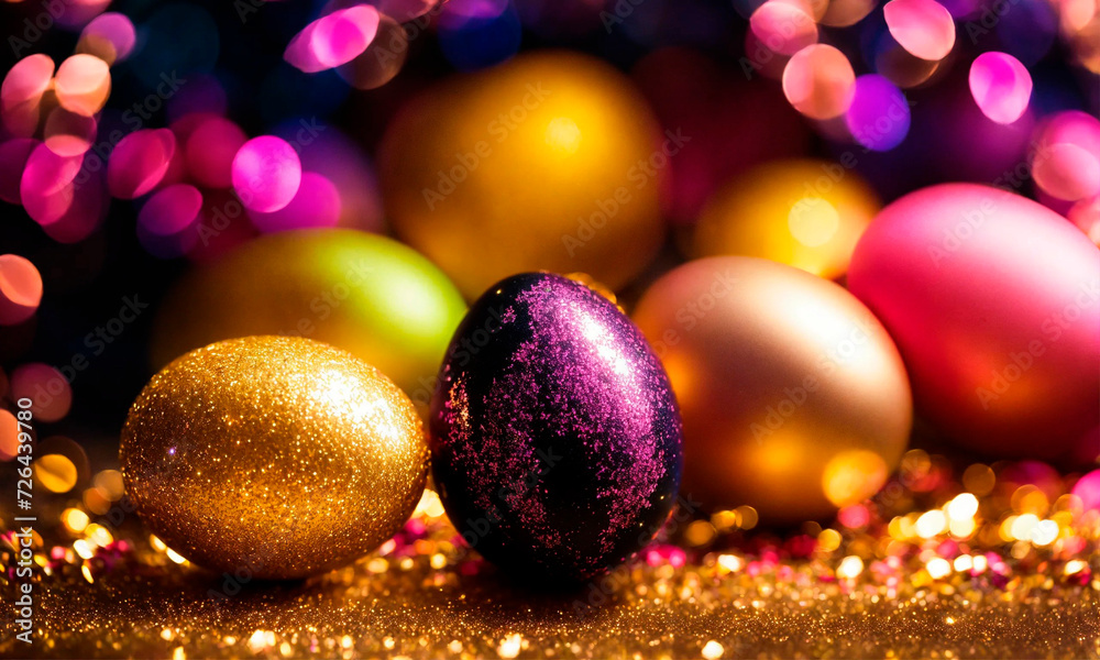 Beautiful Easter eggs for the holiday. Selective focus. Beautiful Easter eggs for the holiday. Selective focus.