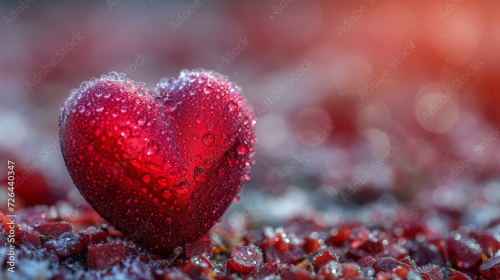 Wet heart background for Valentine's day Wet heart background for Valentine's day