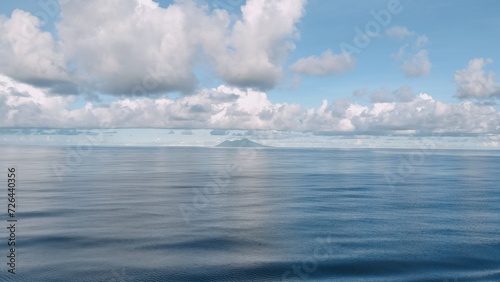 Island in Open Pacific Ocean