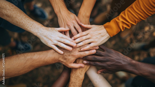People of different races religions and backgrounds joining hands, illustrating diverse unity and the universal language of hope