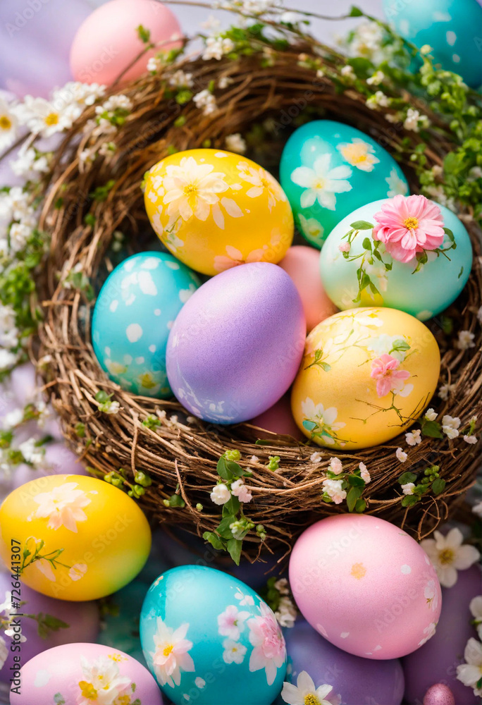 Beautiful Easter eggs for the holiday. Selective focus. Beautiful Easter eggs for the holiday. Selective focus.