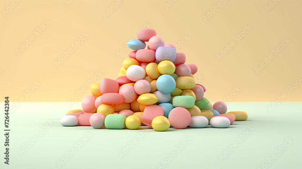 Mixed Colorful Confectionery - Generative AI Mixed Colorful Confectionery - Generative AI