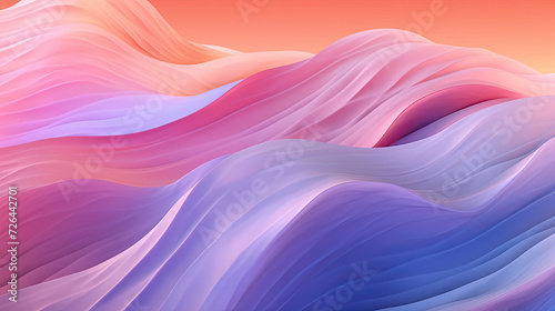 Abstract View of Colorful Waves - Generative AI