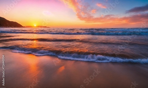 Sunset on the beach. Paradise beach. Tropical paradise, white sand, beach, © Dompet Masa Depan