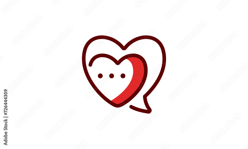 Love talk communication logo vector design Love talk communication logo vector design