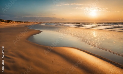 Soft beautiful ocean wave on sandy beach. baeutiful landscape beach