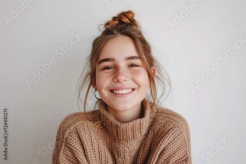 Portrait of smiling teenager photo