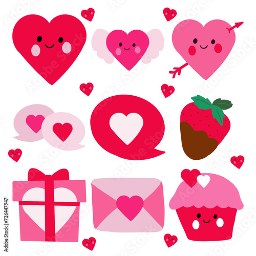 Hand-drawn Valentine's Day element collection