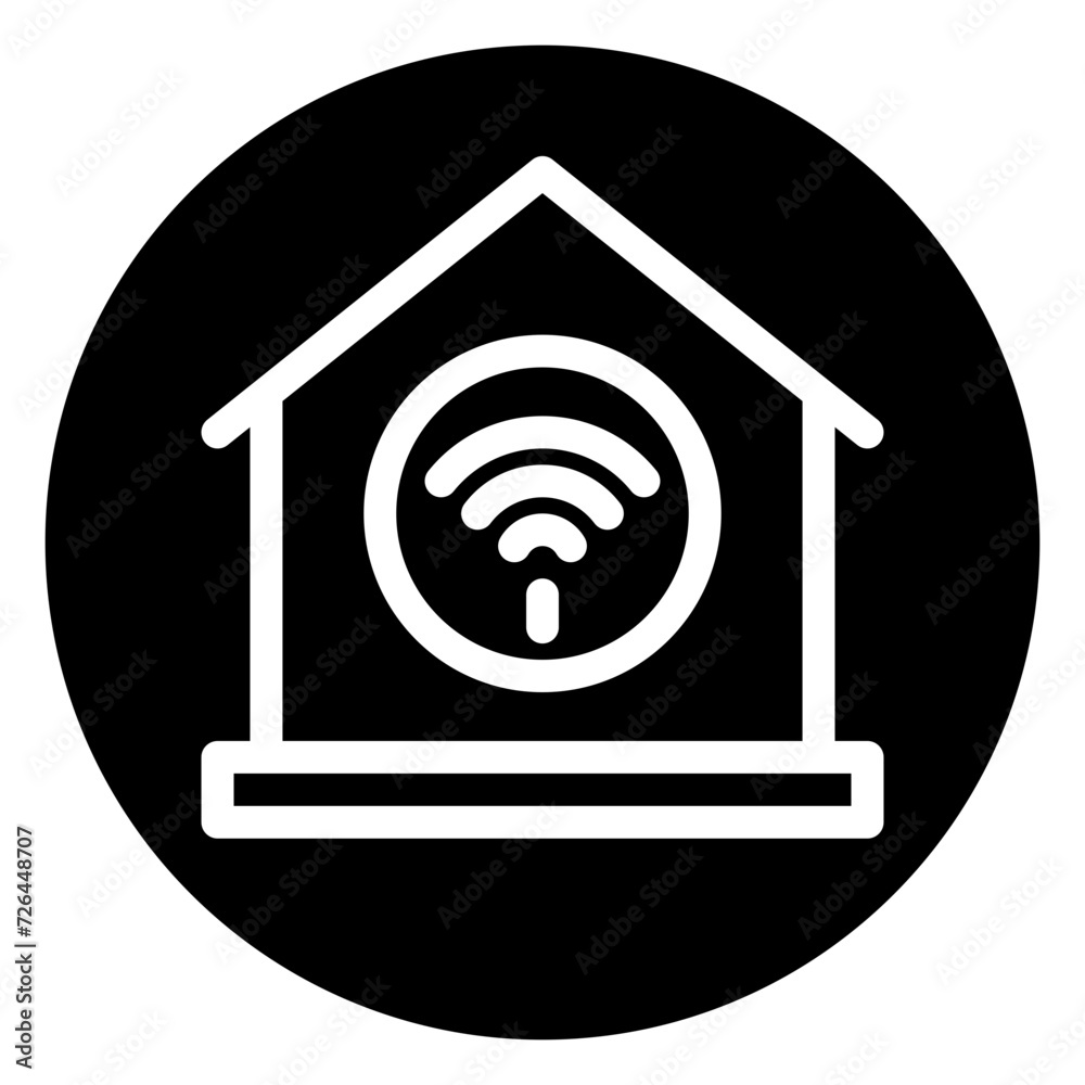 remote working glyph icon