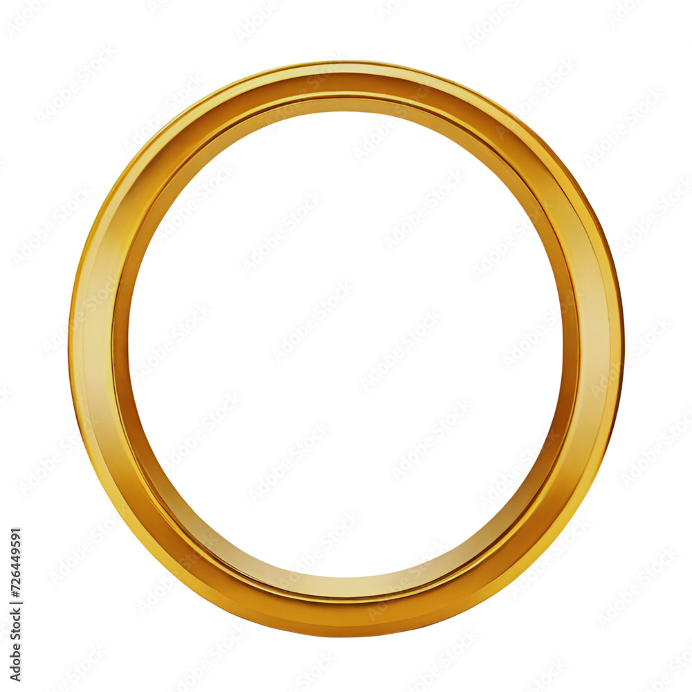Beautiful gold circle vector illustration png