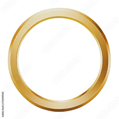 Beautiful gold circle vector illustration png