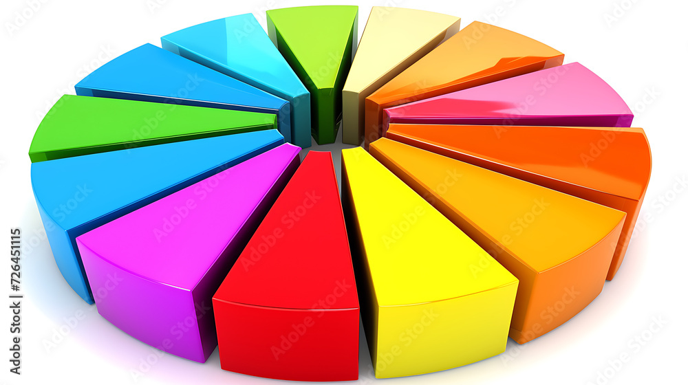 Obraz premium Abstract 3d business pie chart