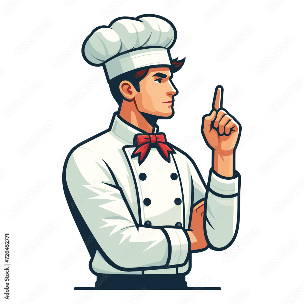 Man chef character vector Illustration, suitable for restaurant, cafe, food, eat, shop, trade, cook mascot logo isolated on white background. Man chef character vector Illustration, suitable for restaurant, cafe, food, eat, shop, trade, cook mascot logo isolated on white background.