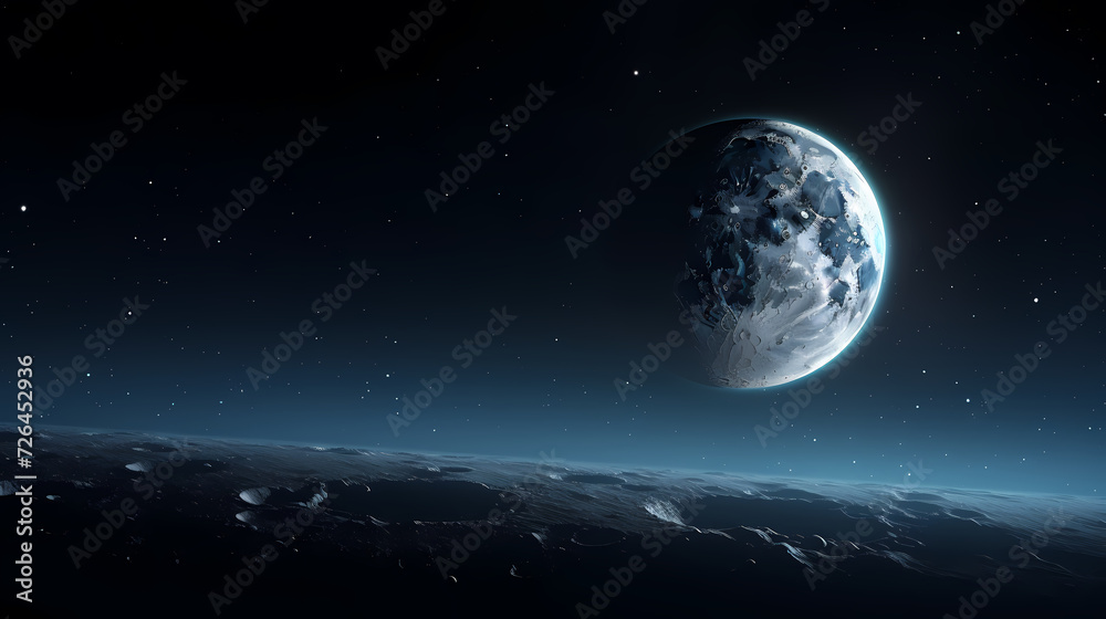 Fototapeta premium Space galaxy background, 3D illustration of nebulae in the universe
