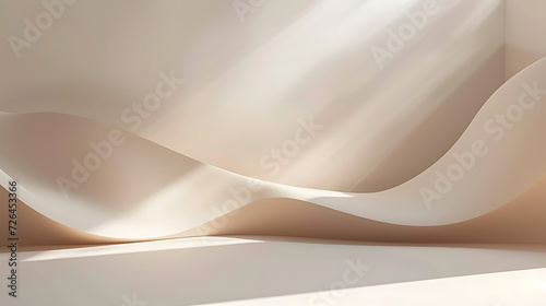 Elegant minimal background with abstract organic forms, soft shadows, and a neutral color palette