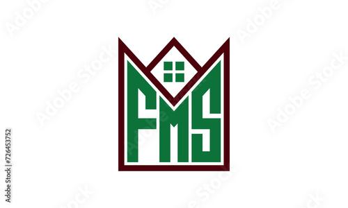 FMS initial letter real estate builders logo design vector. construction ,housing, home marker, property, building, apartment, flat, compartment, business, corporate, house rent, rental, commercial
