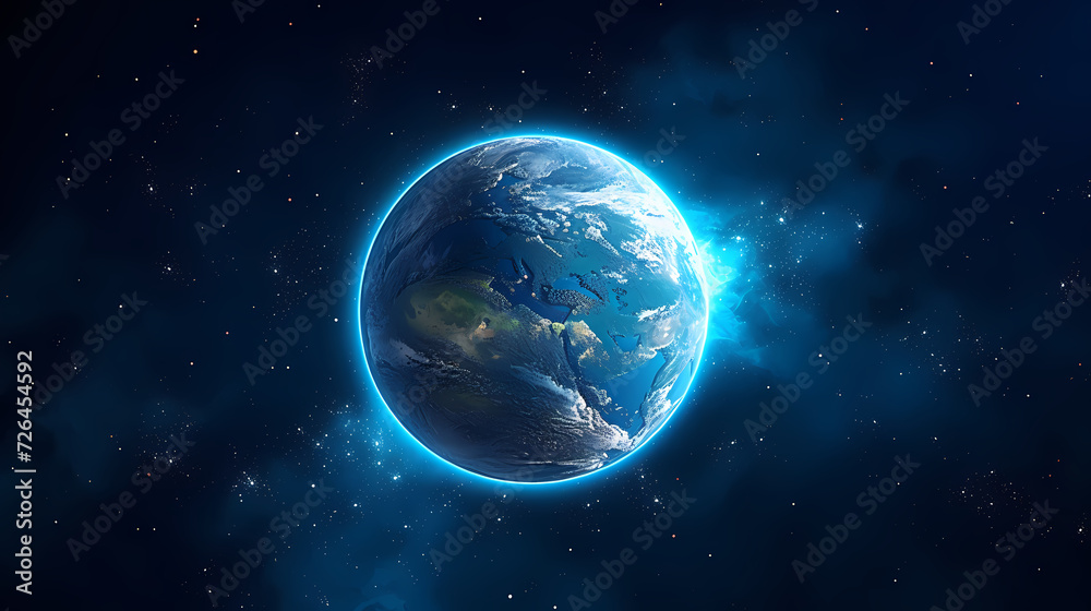 Fototapeta premium Cosmic illustration showing vibrant cosmic background