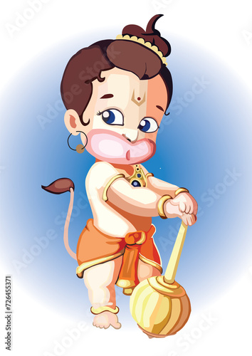 Foto Little Bajrangbali: Lord Hanuman's Childhood Portrait