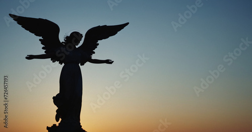 silhouette angel woman 