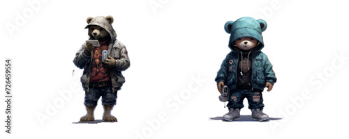 Urban Style Teddy Bears: Edgy, Streetwise Characters with Attitude, Wearing Trendy Clothes