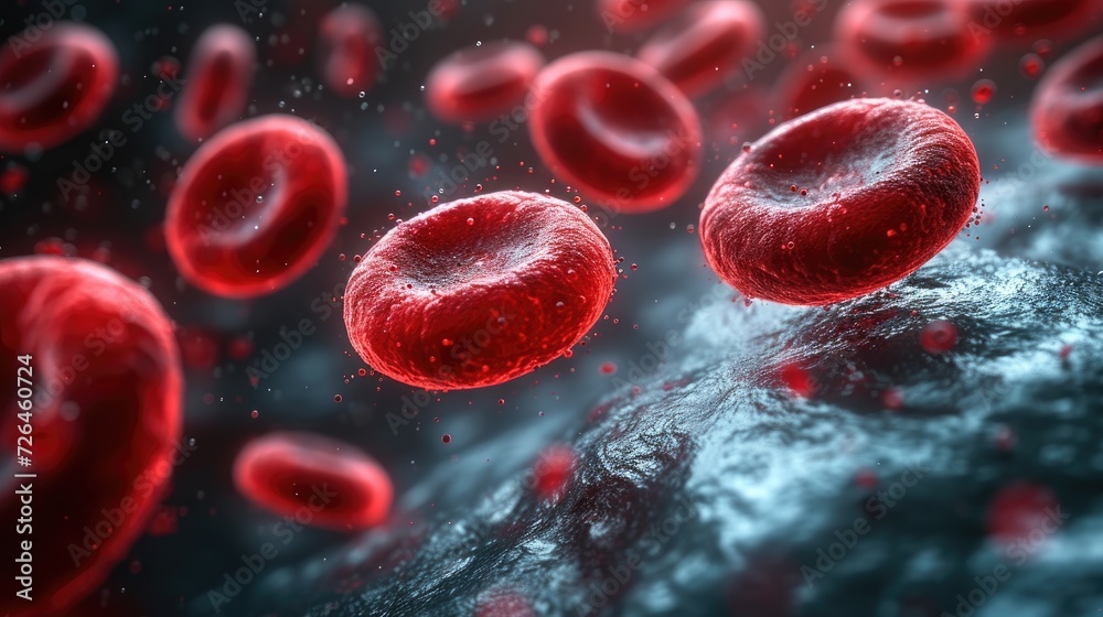 Red Blood Cells and Hemoglobin Close-Up Medical Imagery. Red Blood Cells and Hemoglobin Close-Up Medical Imagery.