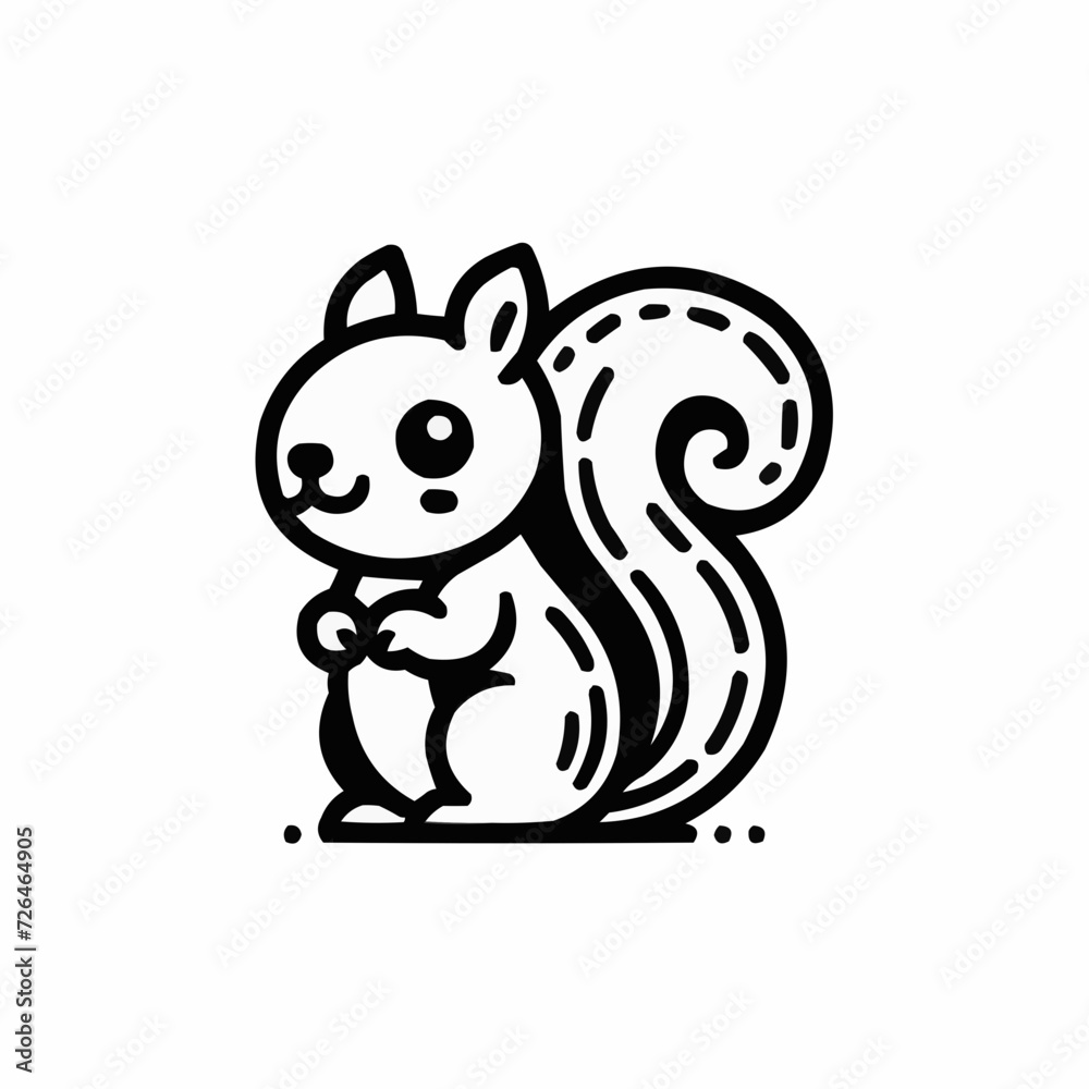cute cartoon illustration of a squirrel | vector design of a squirrel cute cartoon illustration of a squirrel | vector design of a squirrel