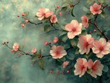 blooming flowers, floral background
