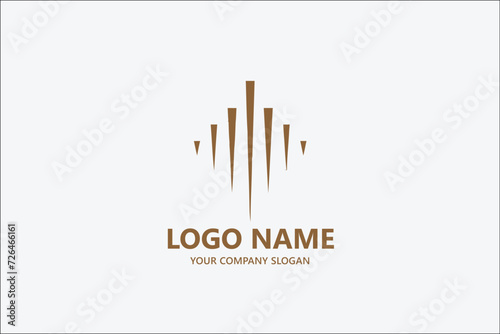 Line art real Estate logo design vector